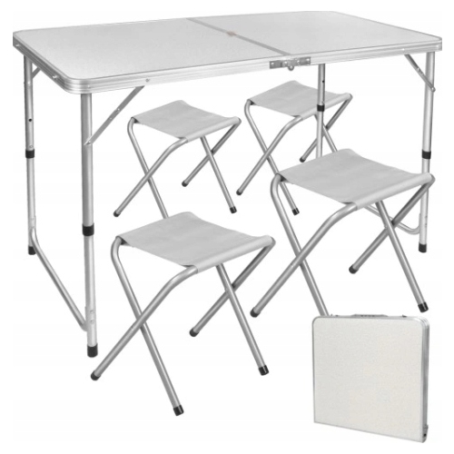 Zestaw kempingowy po złożeniu w walizkę transportową