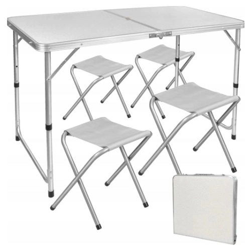 Zestaw kempingowy po złożeniu w walizkę transportową