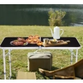 Stół Turystyczny Składany Regulowany Aluminiowy Kempingowy  Czarny 120x60cm
