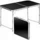 Stół Turystyczny Składany Regulowany Aluminiowy Kempingowy  Czarny 120x60cm