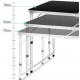 Stół Turystyczny Składany Regulowany Aluminiowy Kempingowy  Czarny 120x60cm