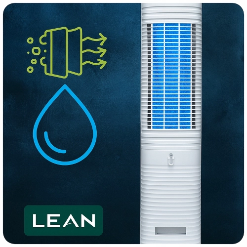 Wentylator Kolumnowy Wodny Podłogowy Jonizacja Oscylacja Wyświetlacz PILOT