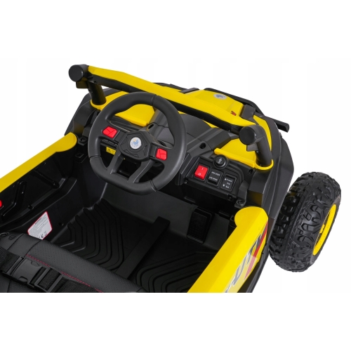 Pojazd Buggy Madman 4x4 UTV-MX Żółty 12V10Ah