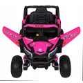 Pojazd Buggy Madman 4x4 UTV-MX Różowy 12V10Ah Pilot