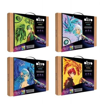 Zestaw Kreatywny Obraz 3D MANGA 30x40 cm Woda Masa Plastyczna Okto OKT9366