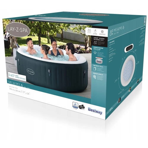 Dmuchane Lay-Z-Spa Hydromasaż 6 osobowe Miami Bestway 6001D