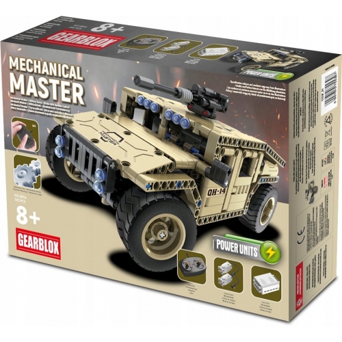 klocki konstrukcyjne GEARBLOX Wojskowy Samochód RC 8014