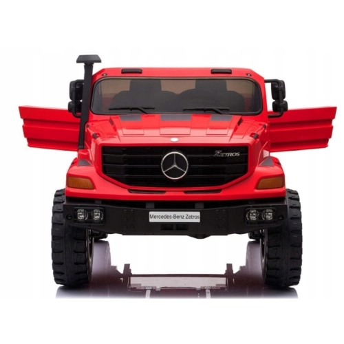Auto na akumulator Mercedes Zetros 2x60w Czerwony BDM0916