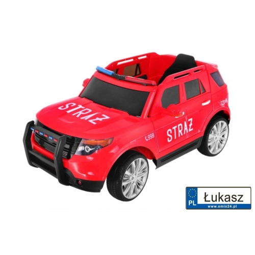 Wóz strażacki na akumulator dla dzieci CH9935 z pilotem i światłami LED