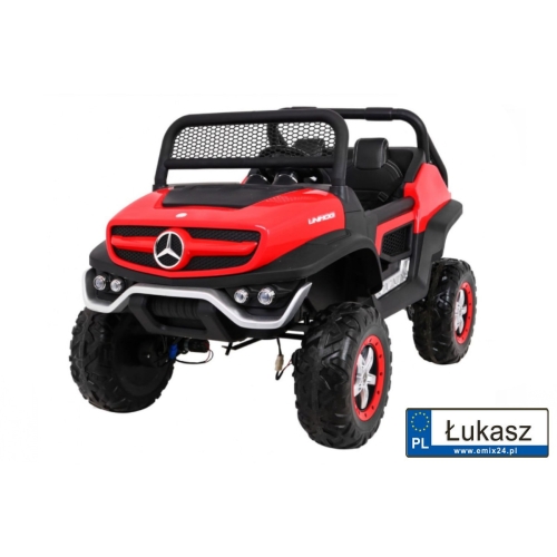 Mercedes Unimog Auto na akumulator 4x4 Czerwony