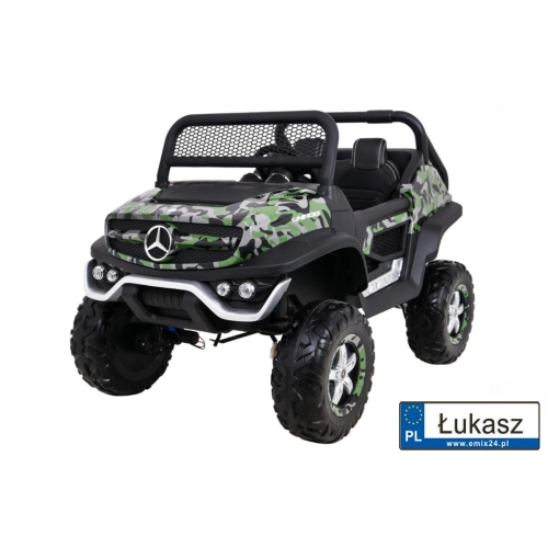 Mercedes Unimog Auto na akumulator 4x4 dwuosobowy Moro