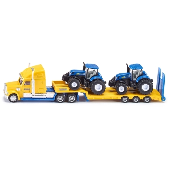 Siku model metalowy - Ciężarówka z traktorami New Holland S1805