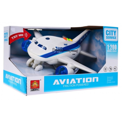 Samolot z napędem dźwiękami i światłem