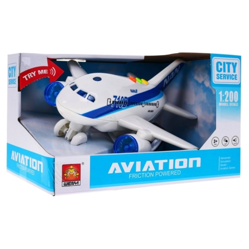 Samolot z napędem dźwiękami i światłem