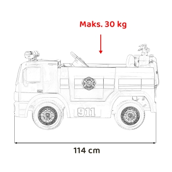 Straż Pożarna na Akumulator dla dzieci SX1818.CR