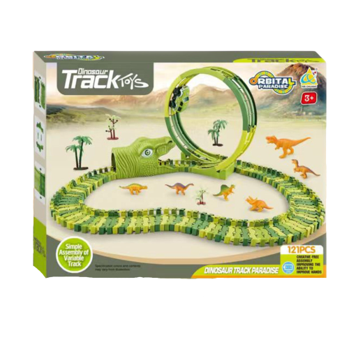 Tor Park Dinozaurów Samochód Figurki Pętla Dinozaur