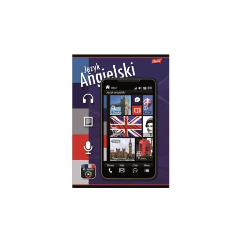 Zeszyt A5 J.angielski laminowany kratka 60 kartek Unipap 3142